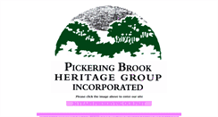 Desktop Screenshot of pickeringbrookheritagegroup.com