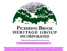 Tablet Screenshot of pickeringbrookheritagegroup.com
